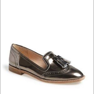 Louise et Cie Pewter Tassel Loafers Size 6.5
